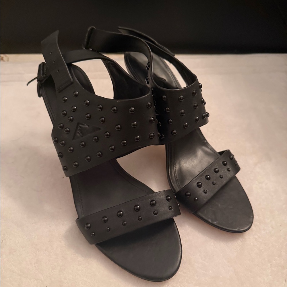 Black Studded Women's Heels